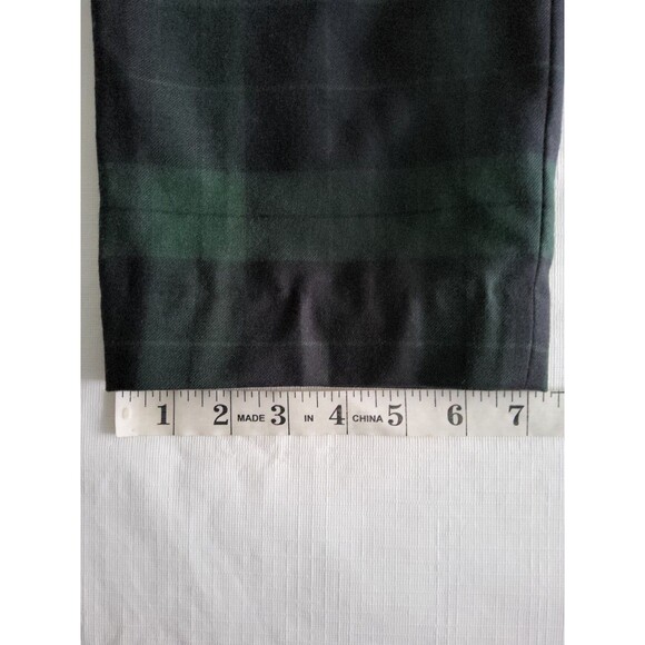 Talbots Woman 14W Wool Pants Lined Tapered Leg Stretchy Waist Plaid Office VGUC - Picture 4 of 6